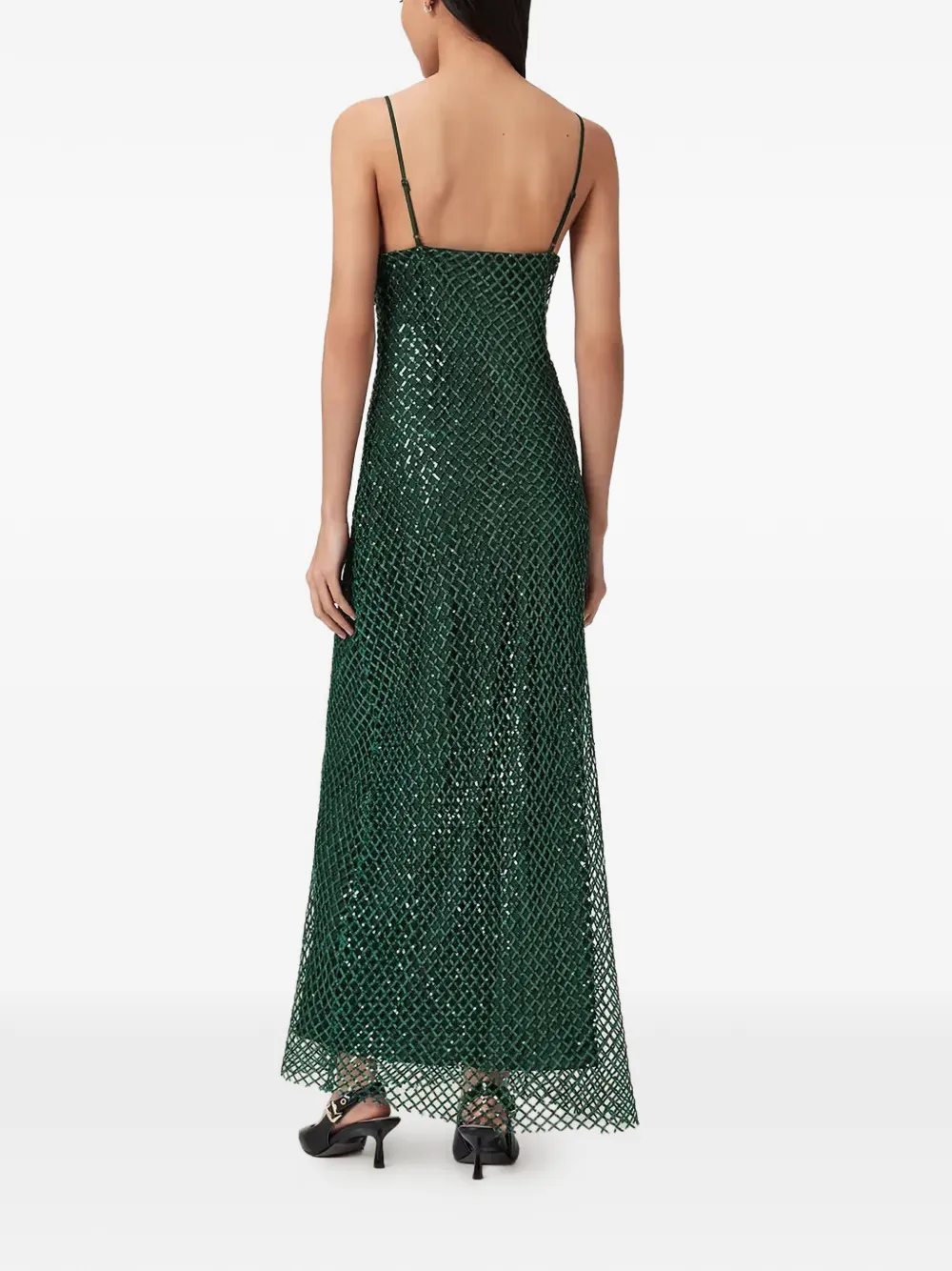  Allsaints Chantelle Spaghetti-strap Maxi Dress - Green 