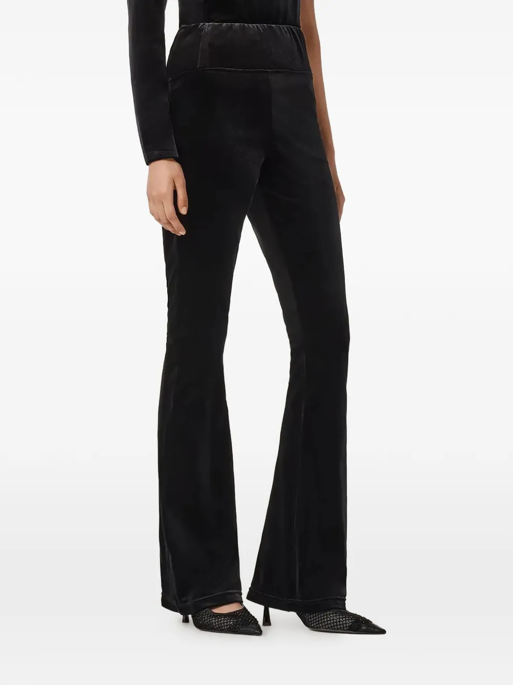 AllSaints Zanni velvet flared trousers - Nero