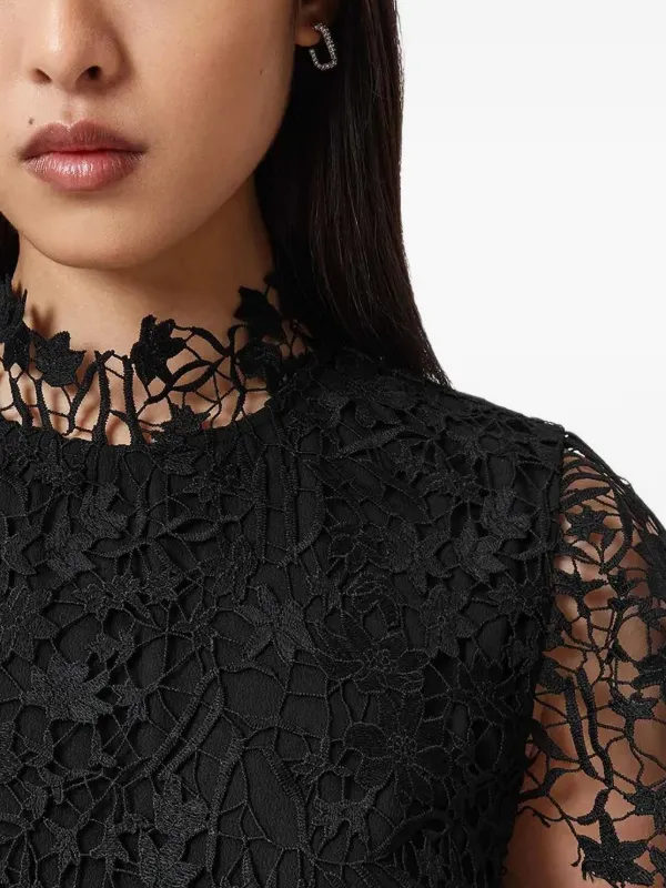 allsaints abi lace dress AllSaints- Abi Lace Trim Draped Midi Dress dstore Egypt