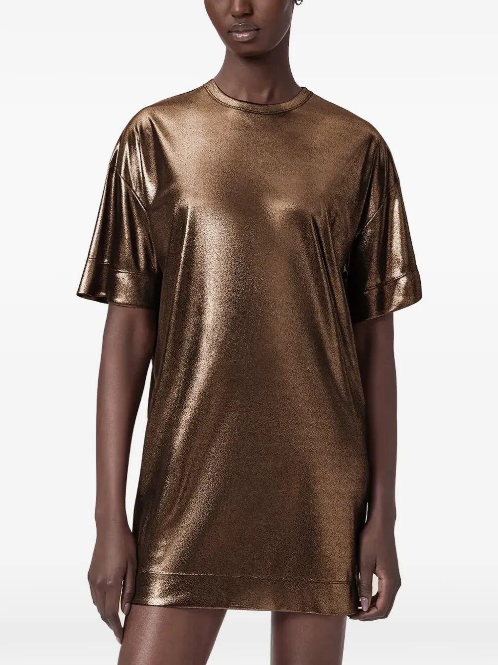 AllSaints Abito corto a maniche corte - Marrone