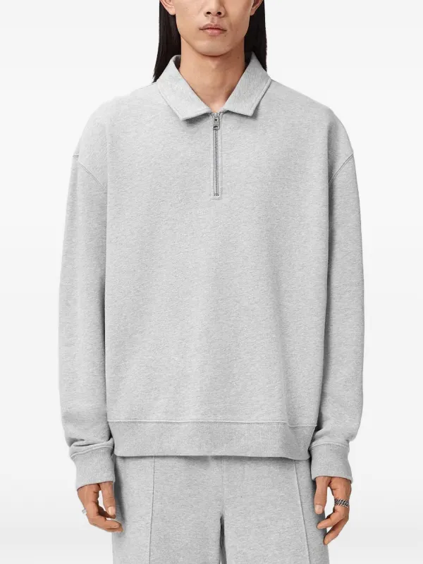 stone  ポロシャツ AllSaints ジップカラーポロシャツ | グレー | FARFETCH JP