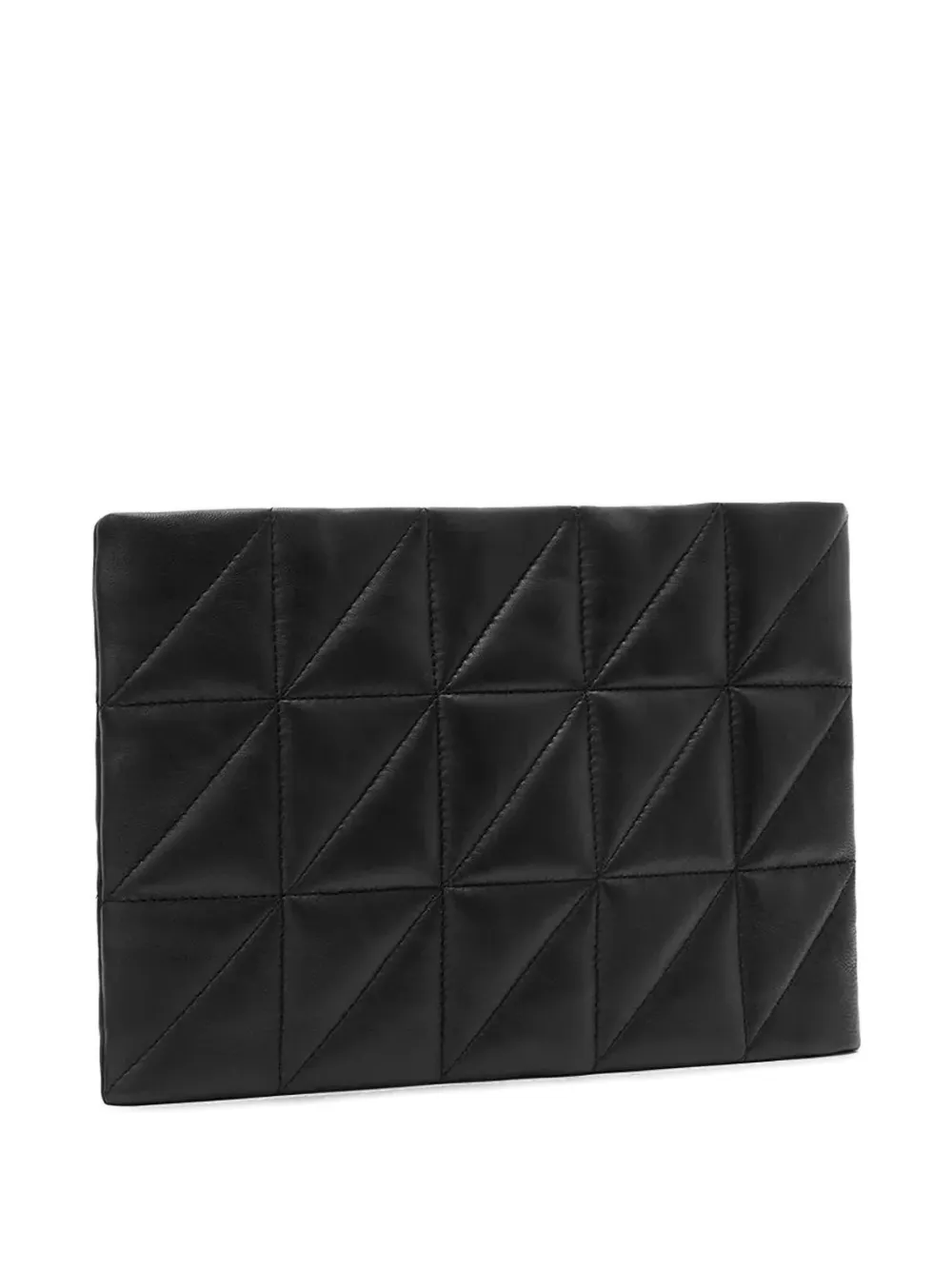 AllSaints quilted zip-fastening clutch bag - Zwart