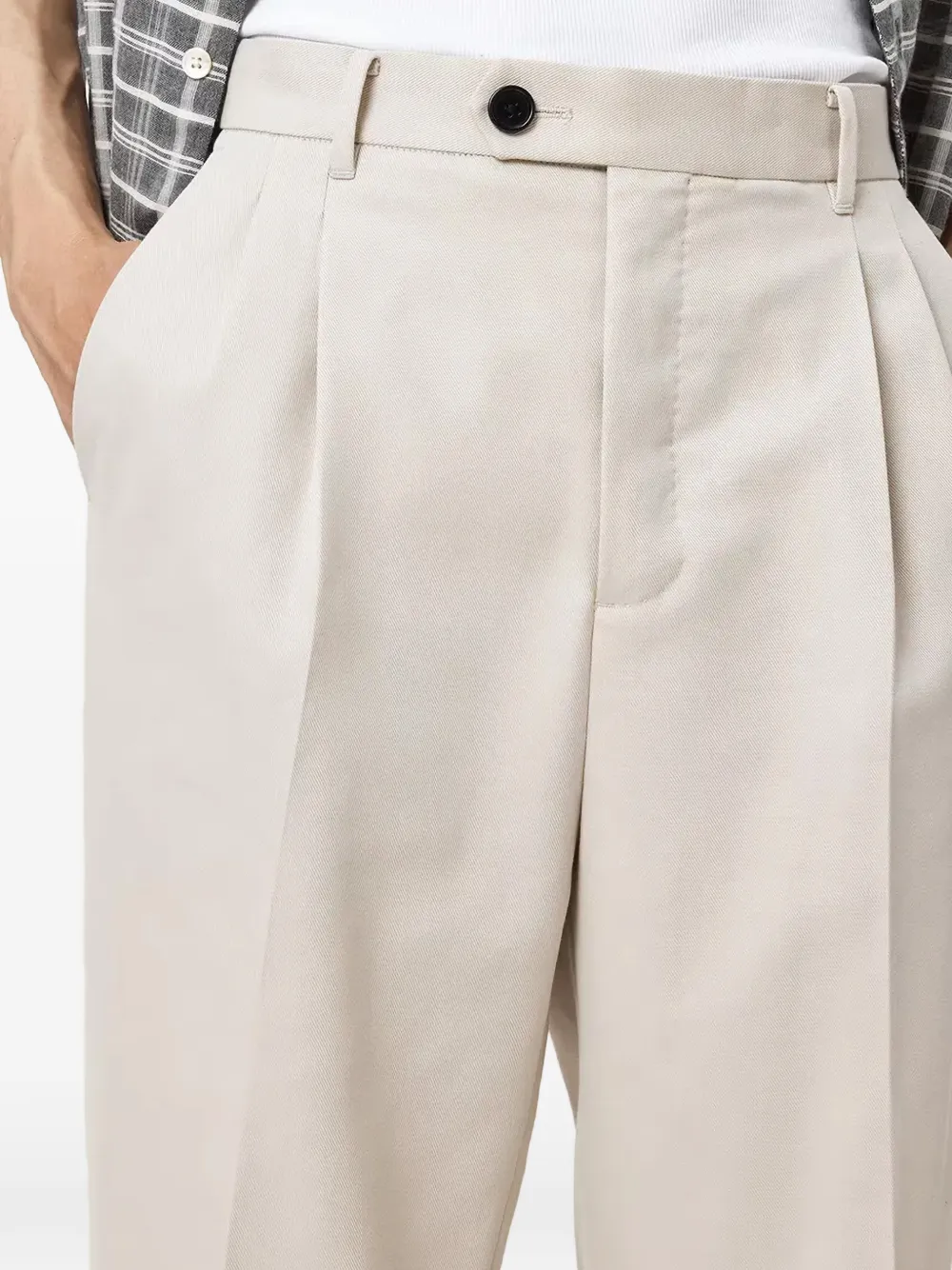 AllSaints Tallis geplooide broek Beige