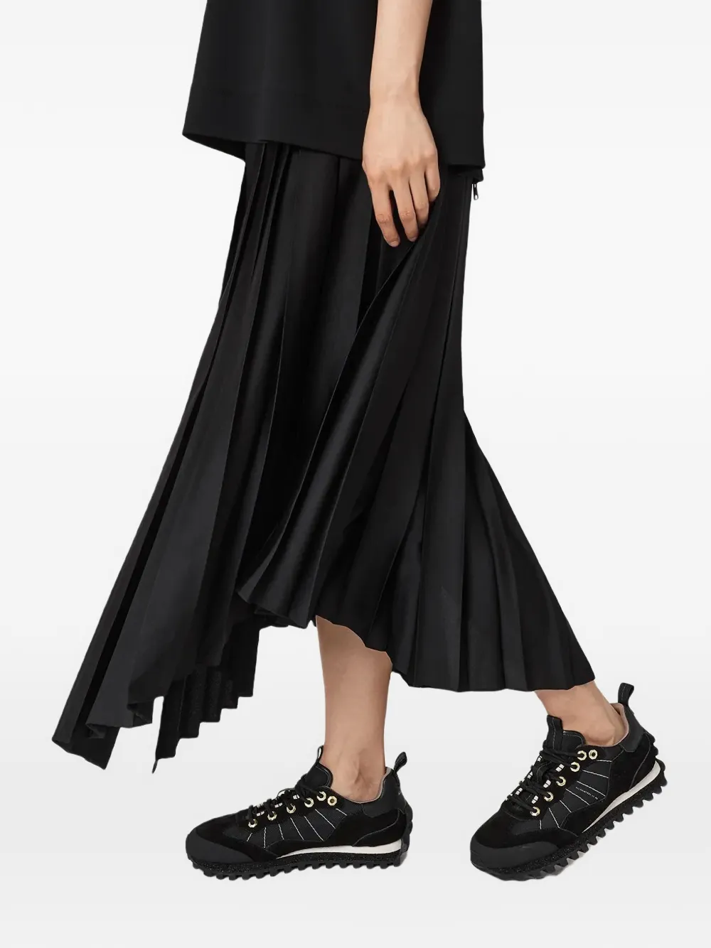 AllSaints Nevis sneakers met vetersluiting Zwart