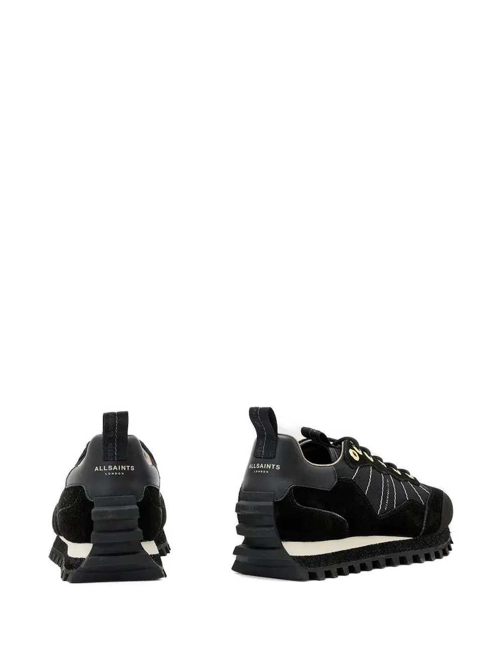 AllSaints Nevis sneakers met vetersluiting Zwart
