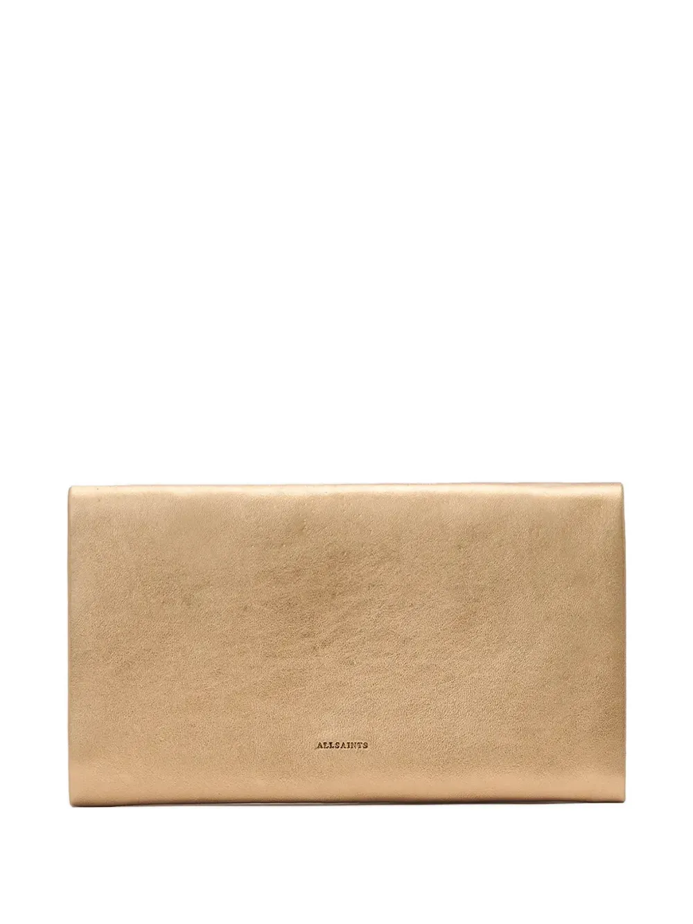 AllSaints Harluna embossed-logo clutch bag - Oro