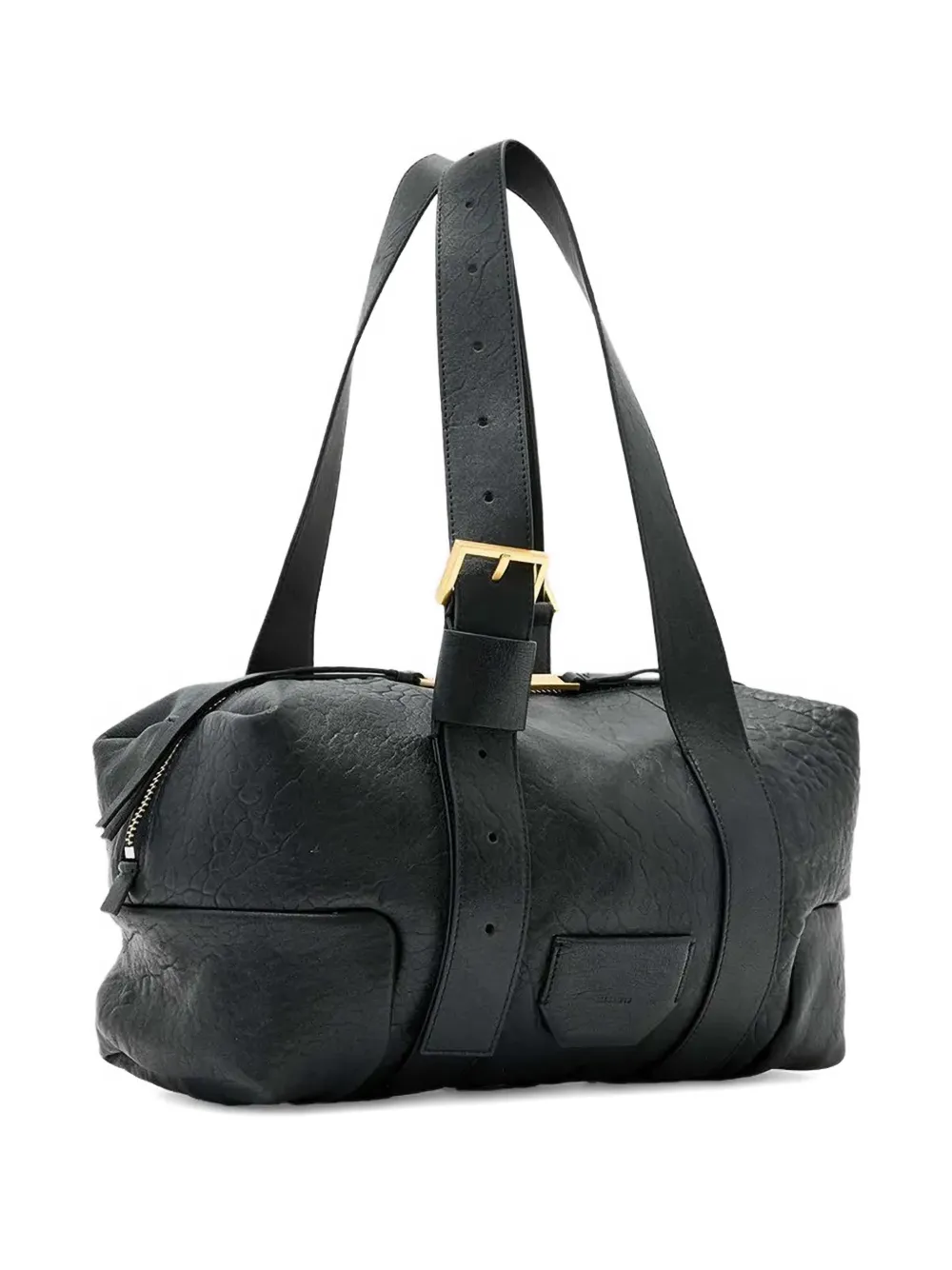 Allsaints Ares Buckled-strap Tote Bag In Black