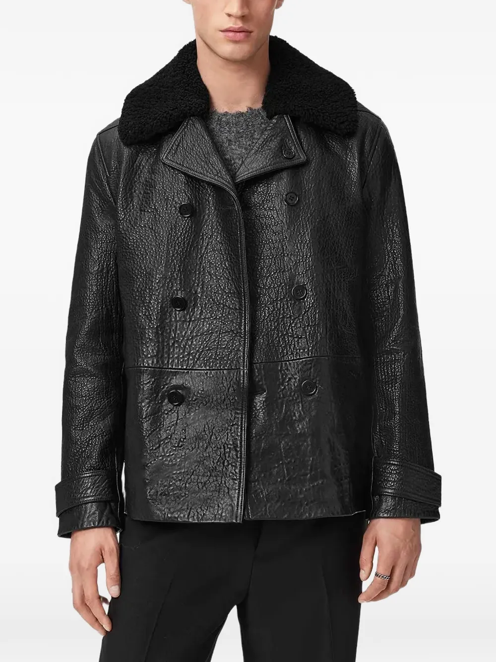 AllSaints Hamlet leather jacket - Nero