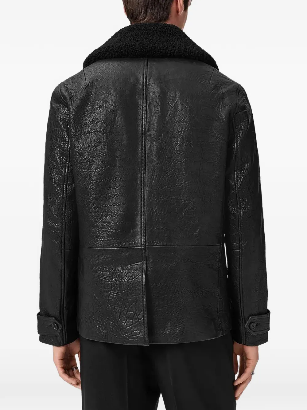  Allsaints Hamlet Leather Jacket - Black 