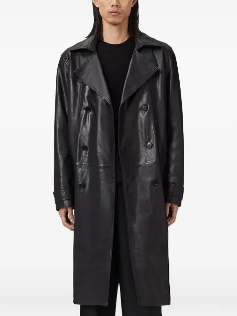 AllSaints Kellett leather trench coat