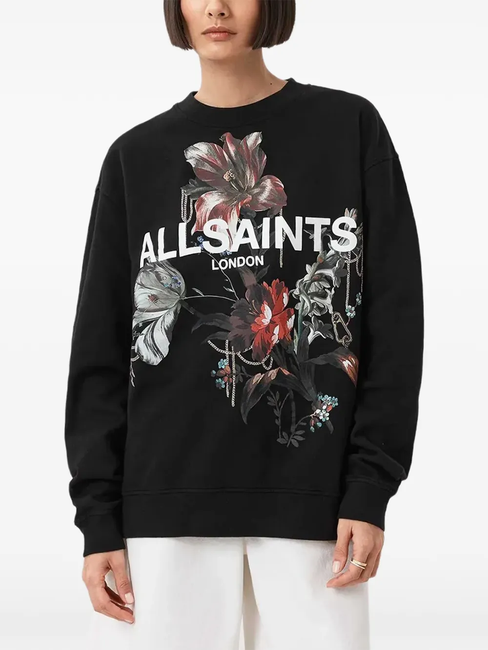 AllSaints Ania Etta floral sweatshirt - Nero