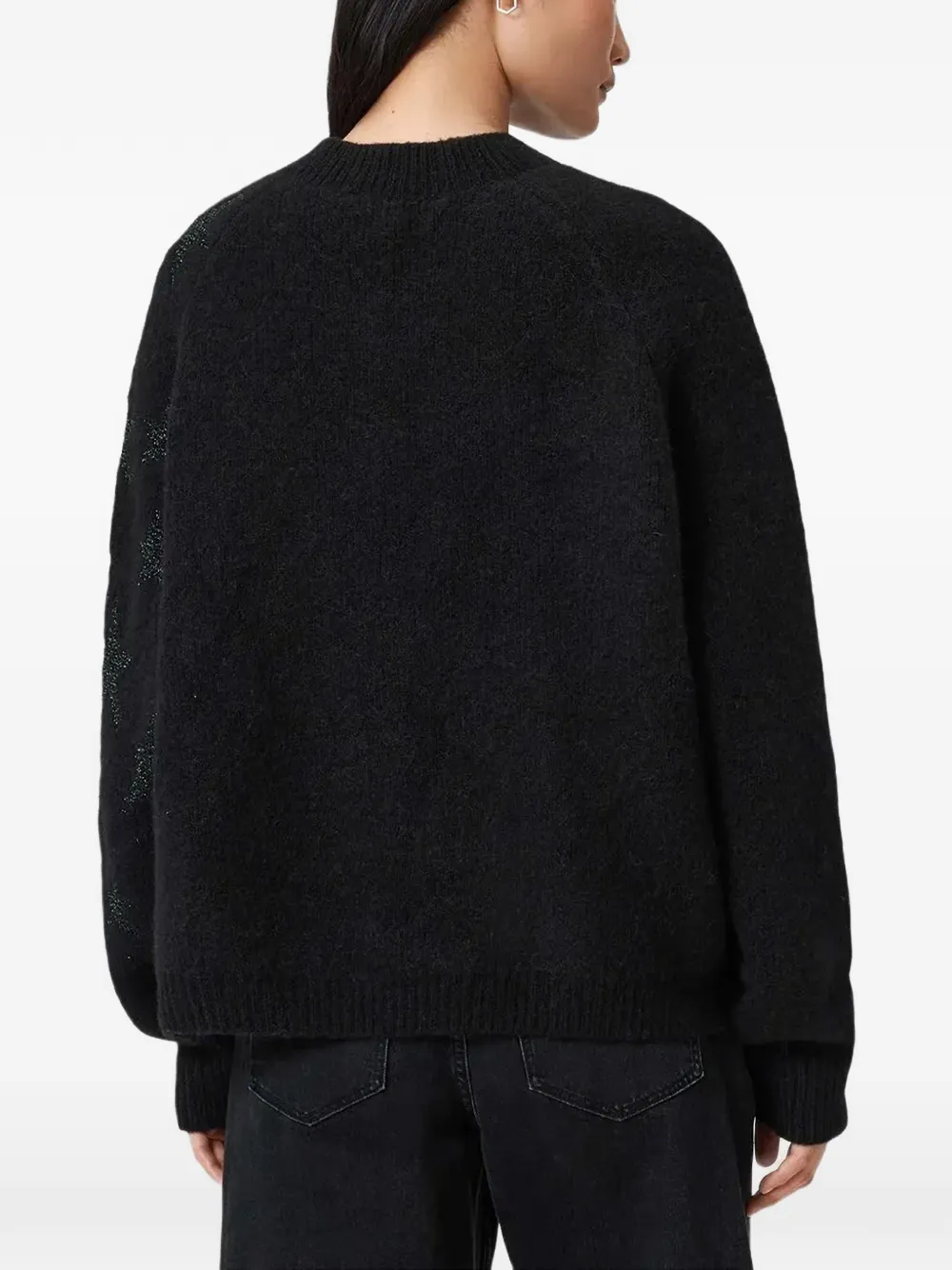  Allsaints Cosmo Star-detail Sweater - Black 