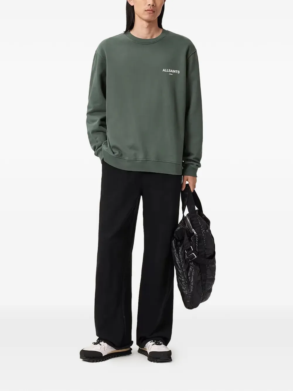 AllSaints Halcyon logo crew-neck sweatshirt - Groen