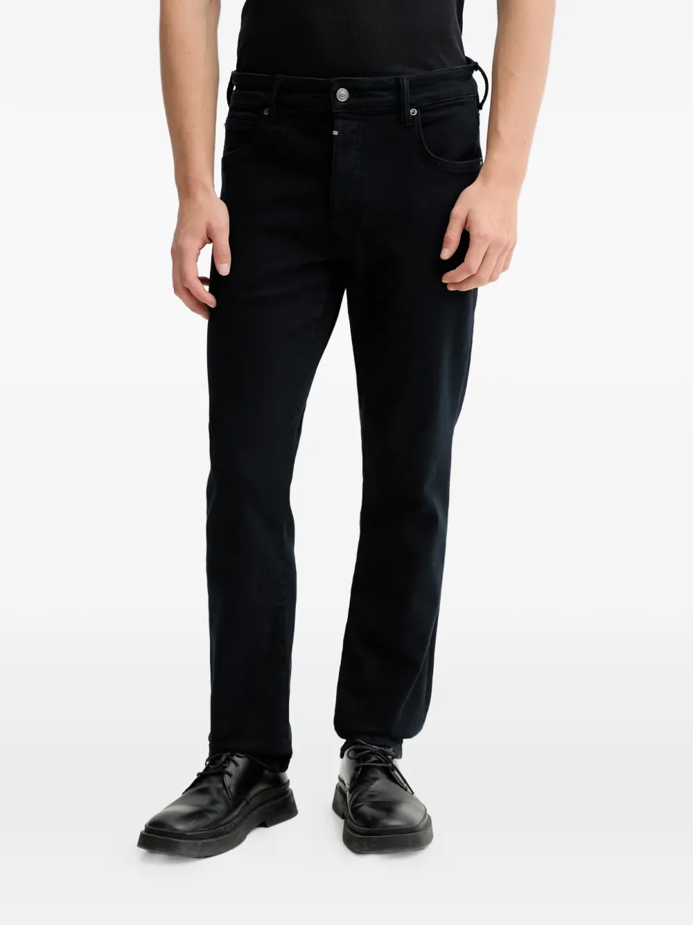 AllSaints Sid logo-patch jeans | Black | Image 1