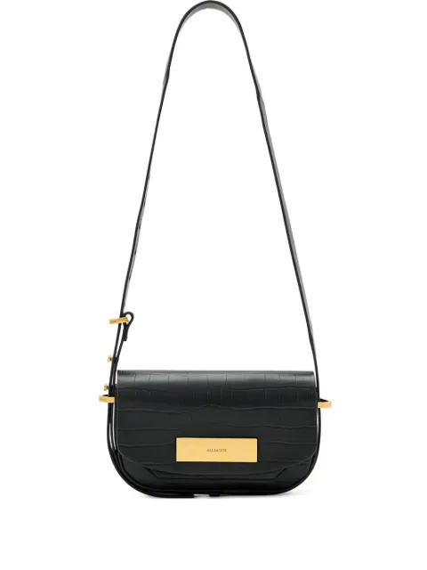 AllSaints crocodile-effect cross body bag