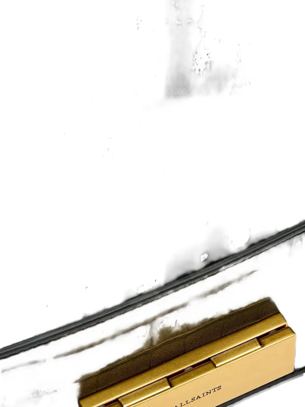 Allsaints Crocodile-effect Cross Body Bag In Black