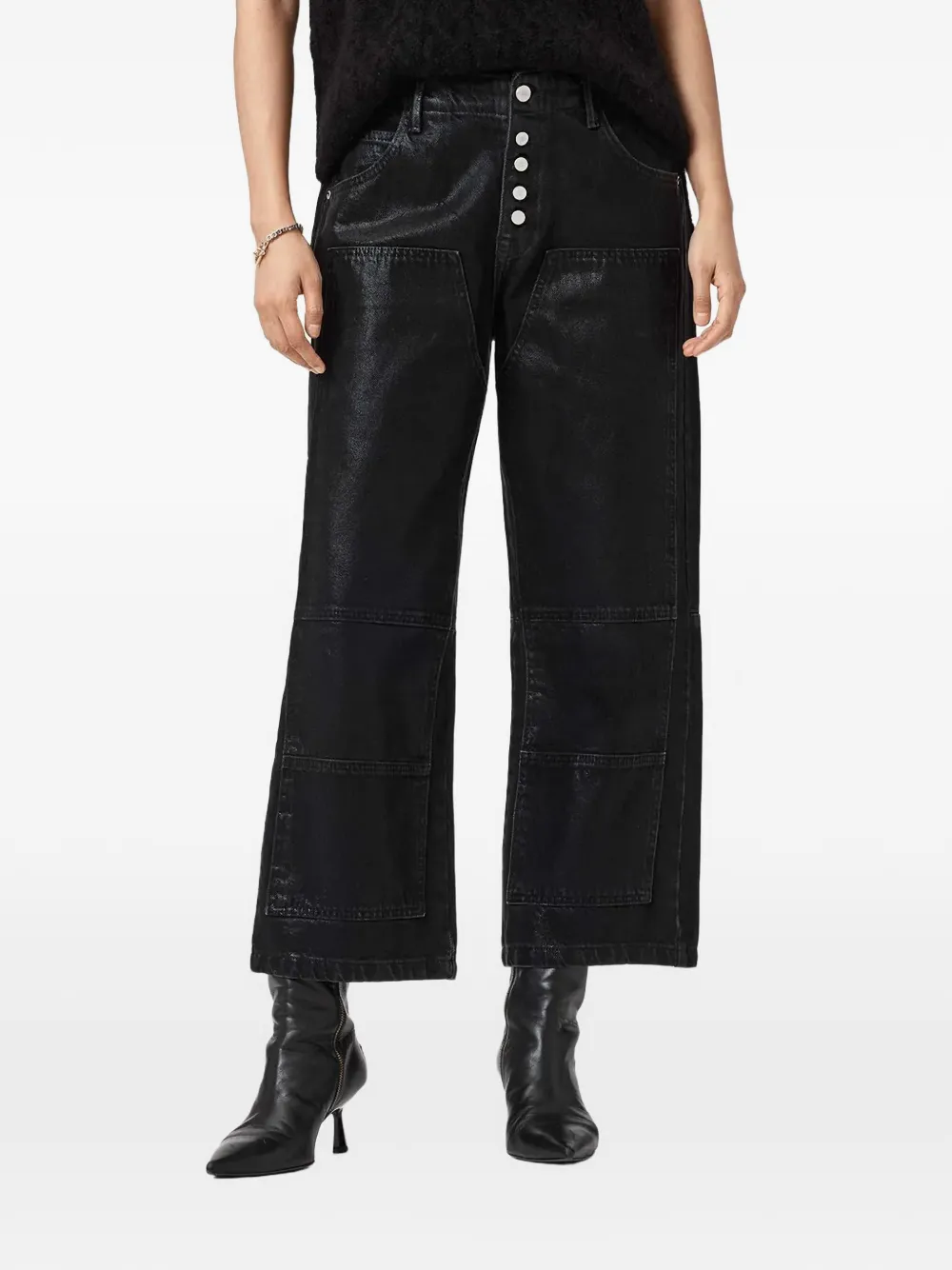 AllSaints Tay belt-loop button jeans - Nero