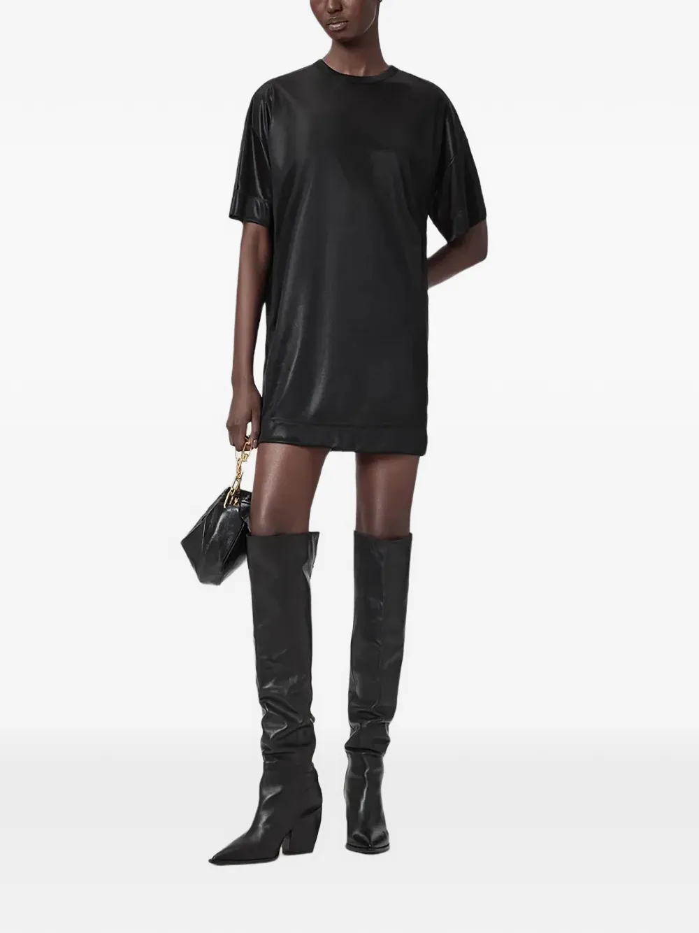  Allsaints Short-sleeve Mini Dress - Black 