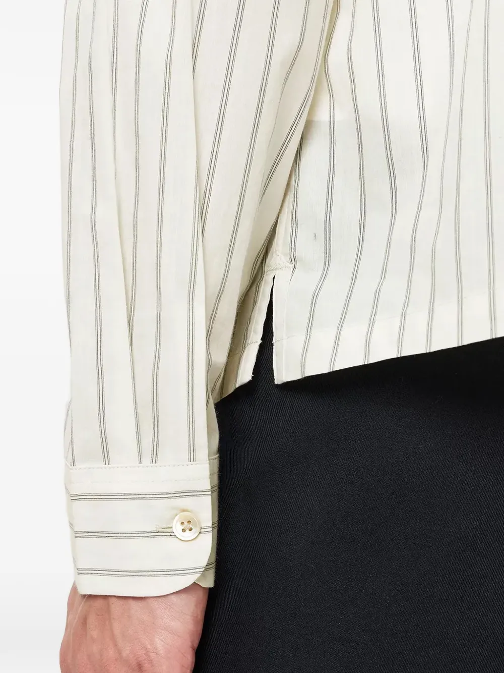 AllSaints Stanley gestreept overhemd Beige