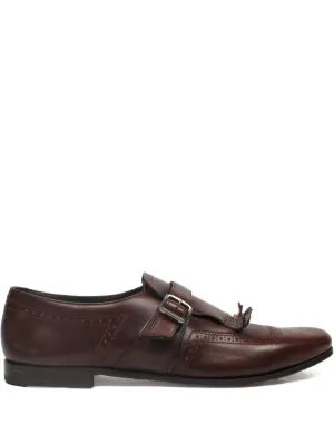 【イタリア製】Church’s Shanghai ブラウン　レザーモンクシューズ Church's Shanghai Monk Shoes | Brown | FARFETCH