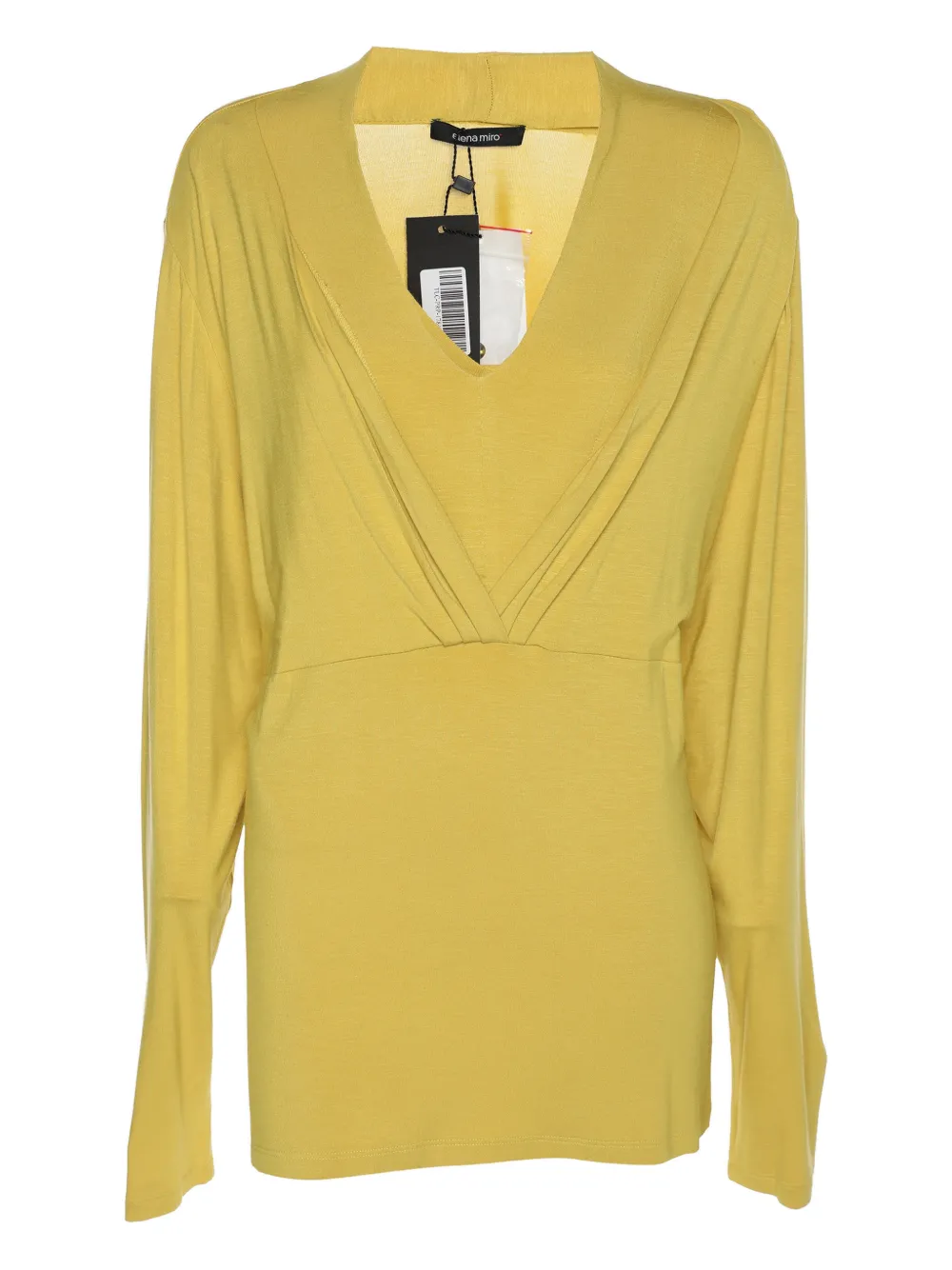 ELENA MIRO` T-shirt con scollo a V a maniche lunghe - Giallo