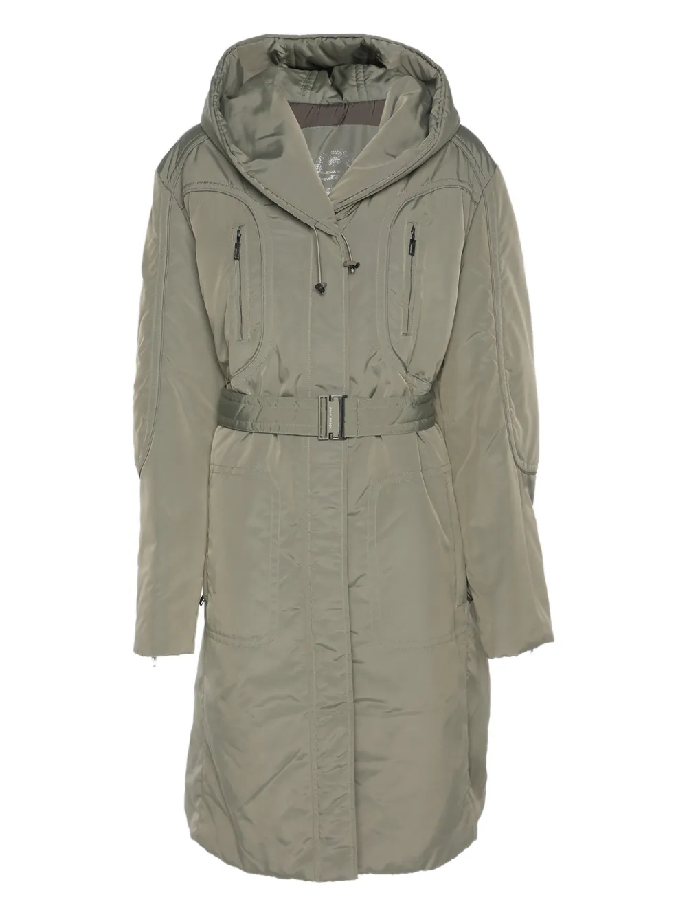 ELENA MIRO` Cappotto imbottito con cappuccio - Grigio