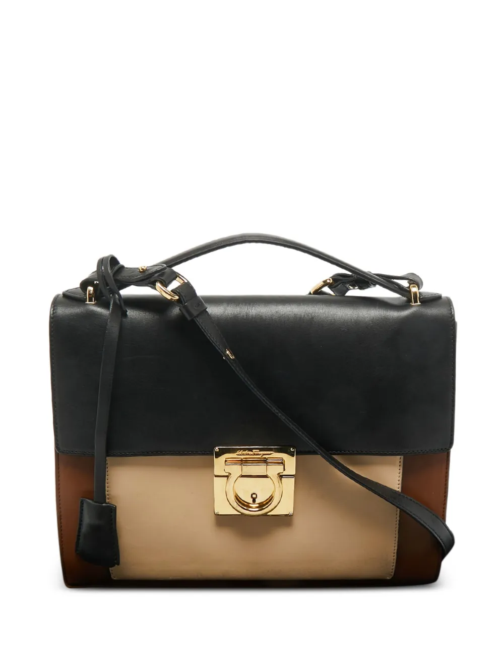 Ferragamo Pre-Owned Marisol colourblock tote bag - Nero