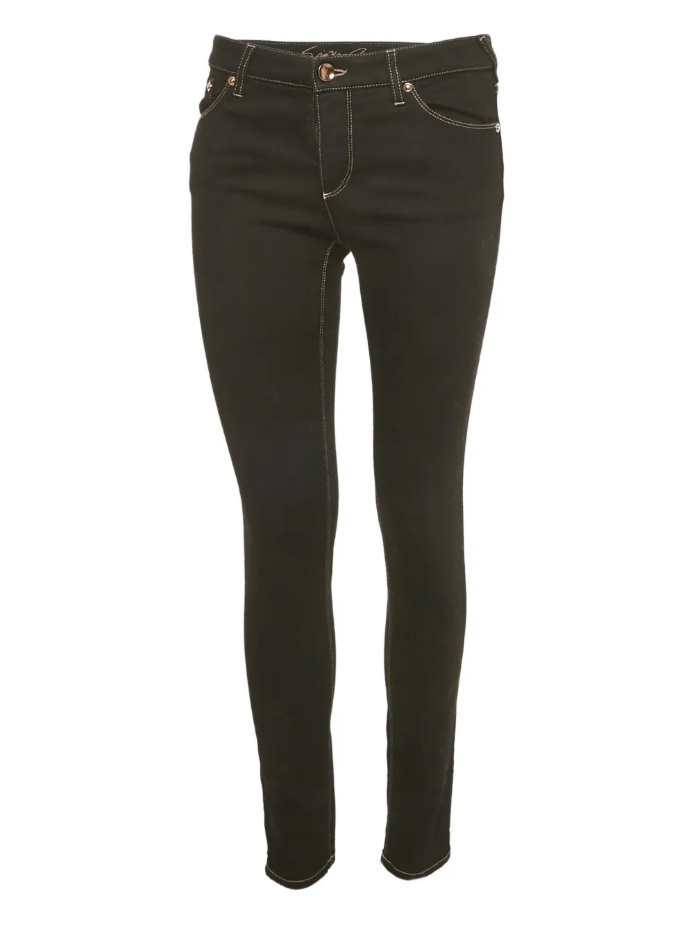 Giorgio Armani Pre-Owned five-pockets slim-fit jeans - Blu