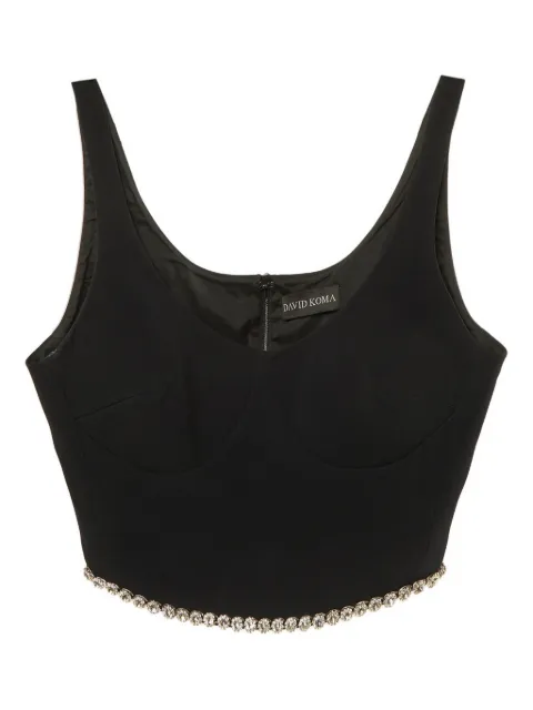 David Koma crystal-embellishment sleeveless top