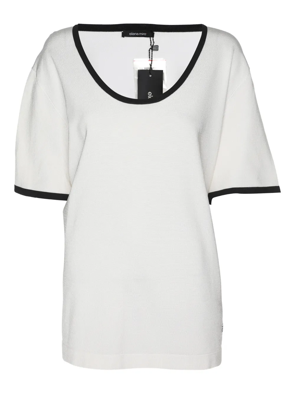 ELENA MIRO` T-shirt con dettagli a contrasto - Bianco