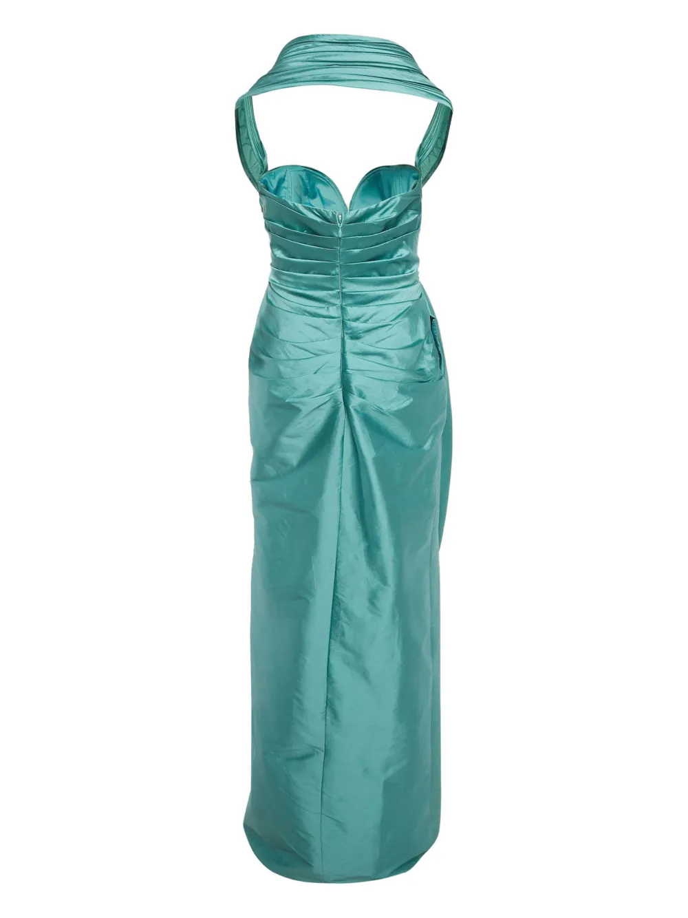TARIK EDIZ draped maxi dress - Groen