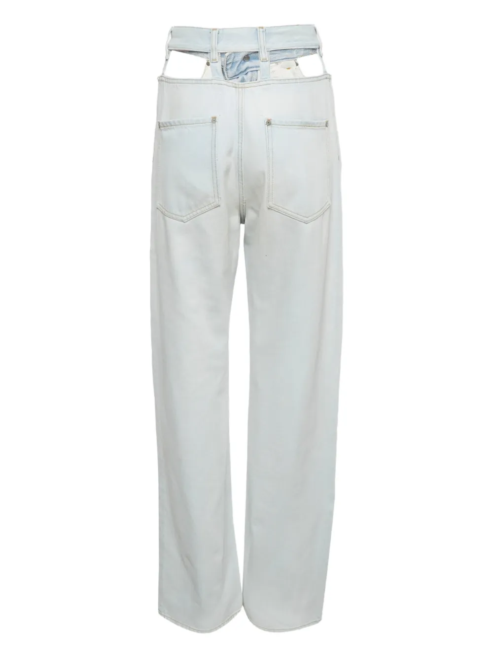 Maison Martin Margiela Pre-Owned Denim jeans met uitgesneden details - Blauw