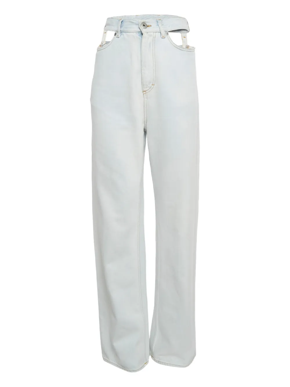 Maison Martin Margiela Pre-Owned Jeans con dettaglio cut-out - Blu