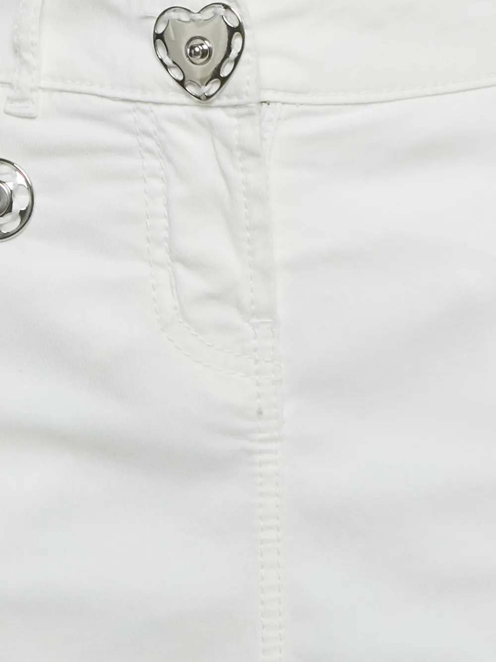 Moschino Pre-Owned denim button pencil skirt - Wit