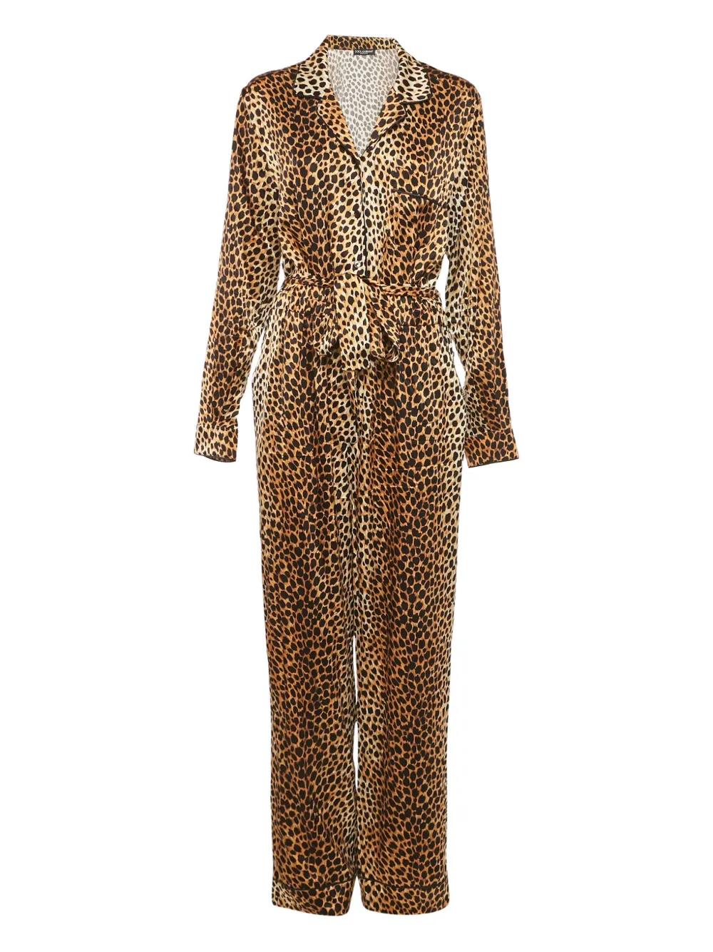 Dolce & Gabbana Pre-Owned leopard-print silk jumpsuit - Toni neutri