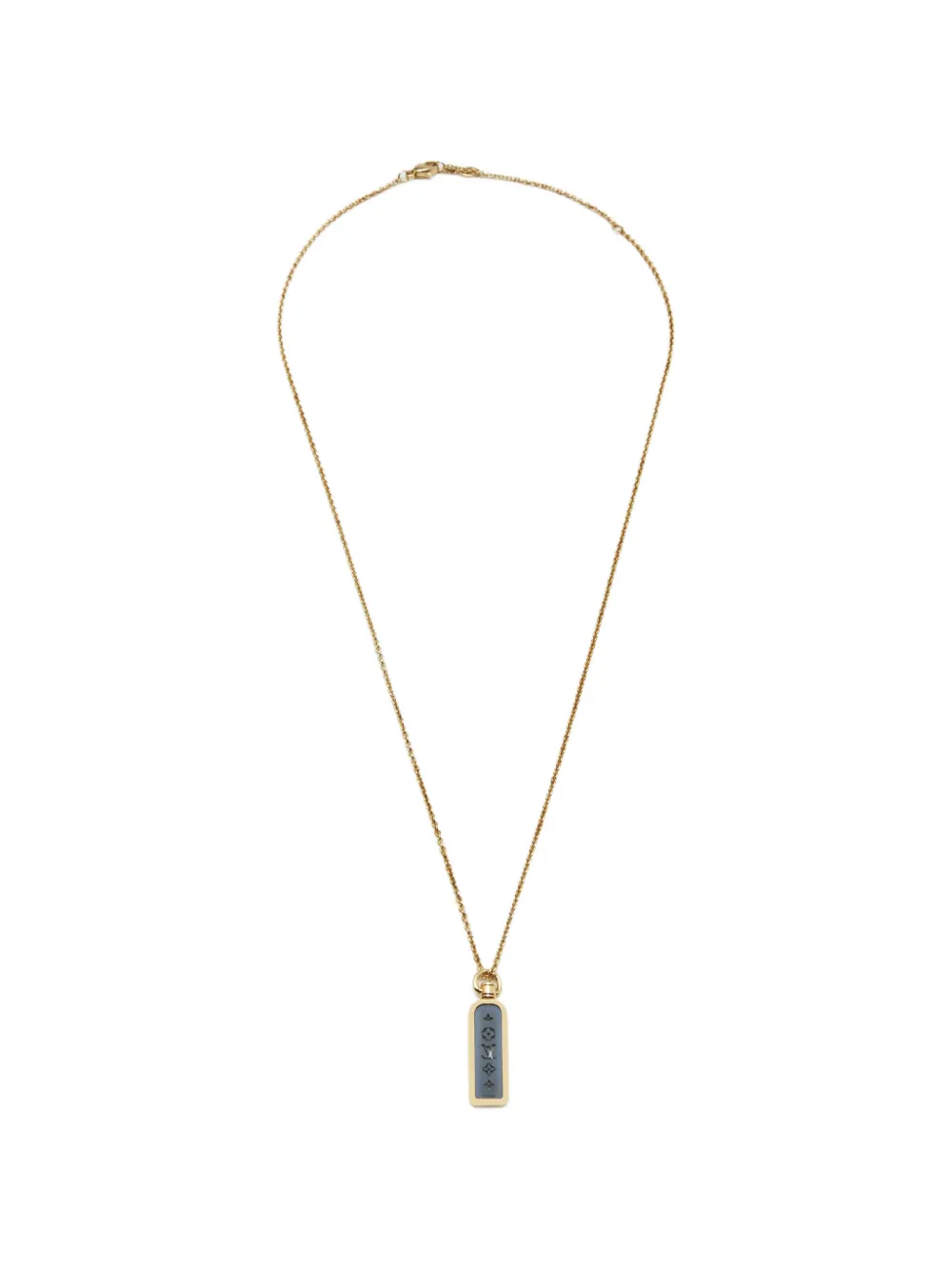 Louis Vuitton Pre-Owned 18k yellow gold tag necklace - Oro