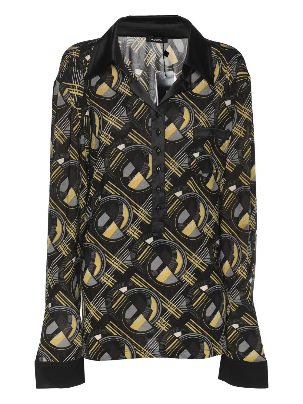 ELENA MIRO` Top a maniche lunghe - Nero