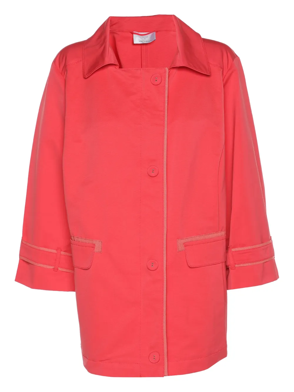 Marina Rinaldi Impermeabile con bordo a contrasto - Rosso