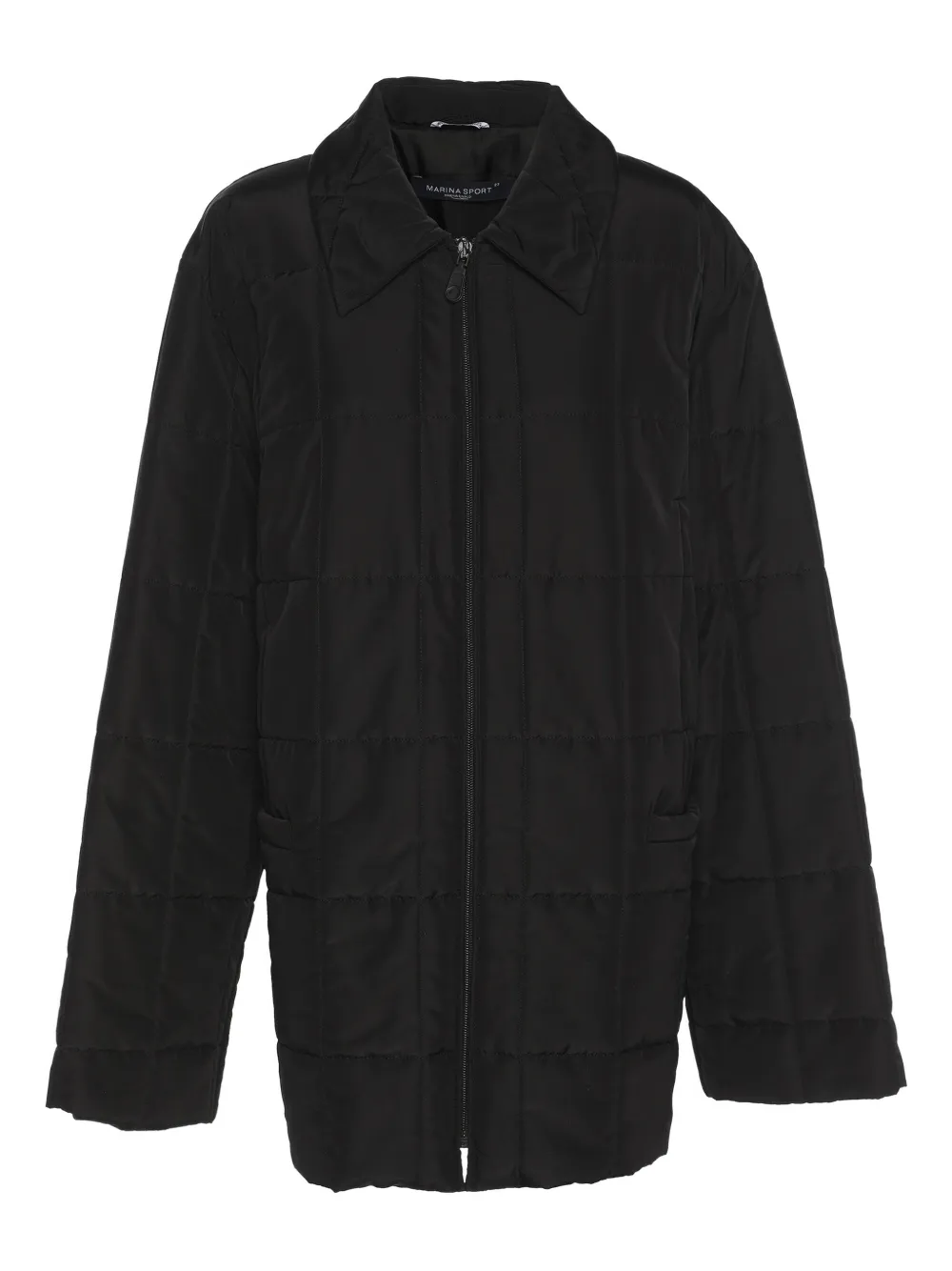 Pre-owned Marina Rinaldi Zip Coat In Black