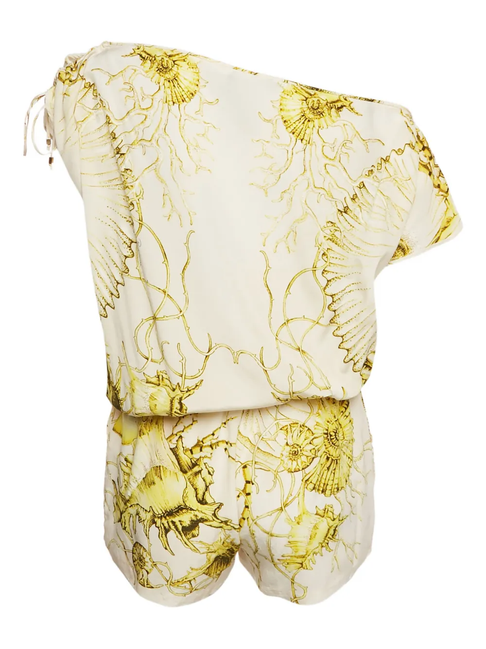 Roberto Cavalli one-shoulder playsuit - Beige