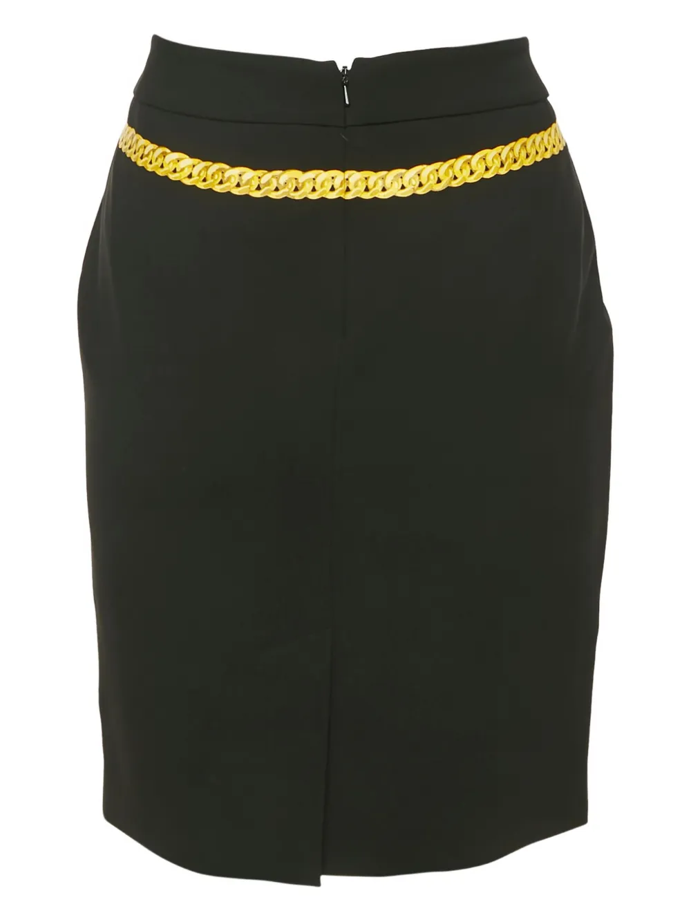 Moschino Pre-Owned chain motif-logo mini skirt - Zwart