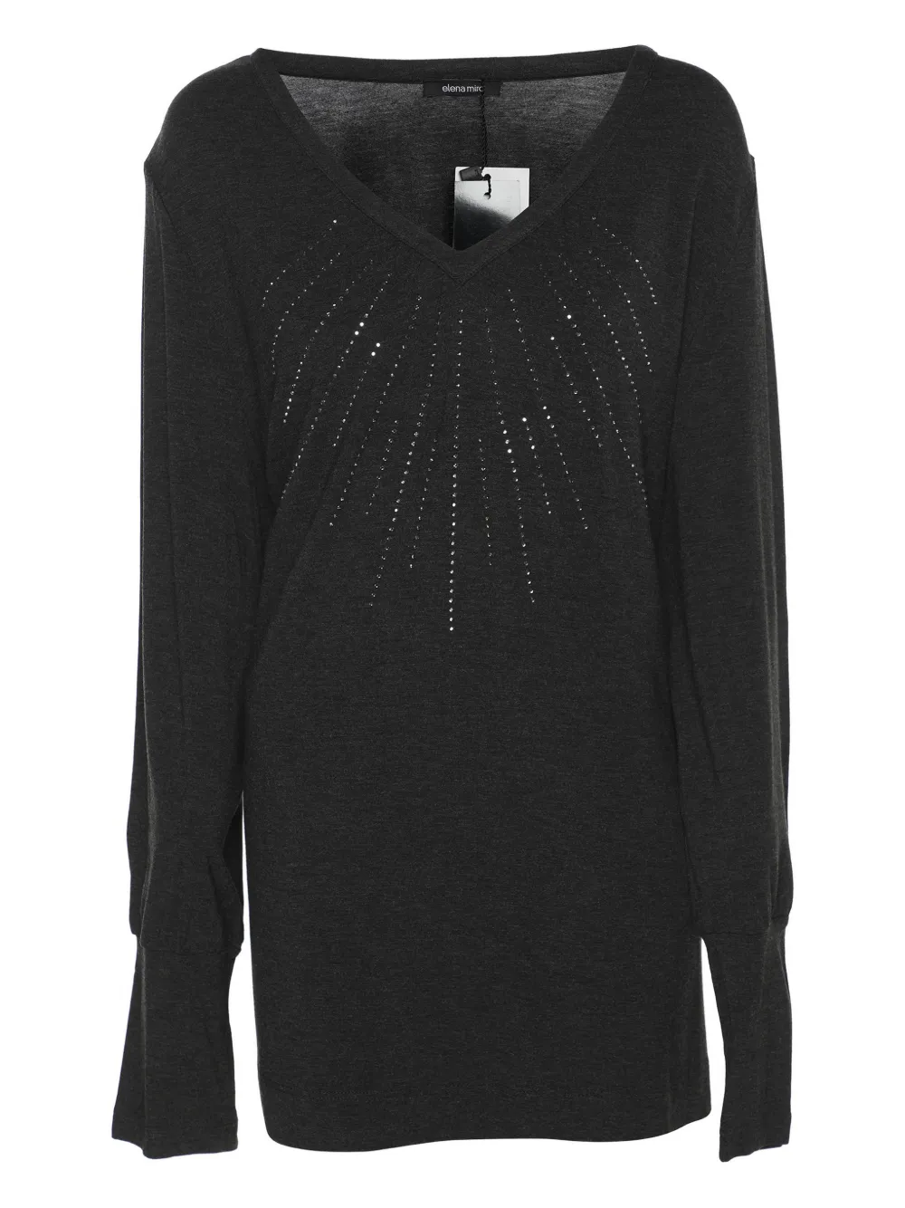 ELENA MIRO` Maglione con decorazione - Grigio