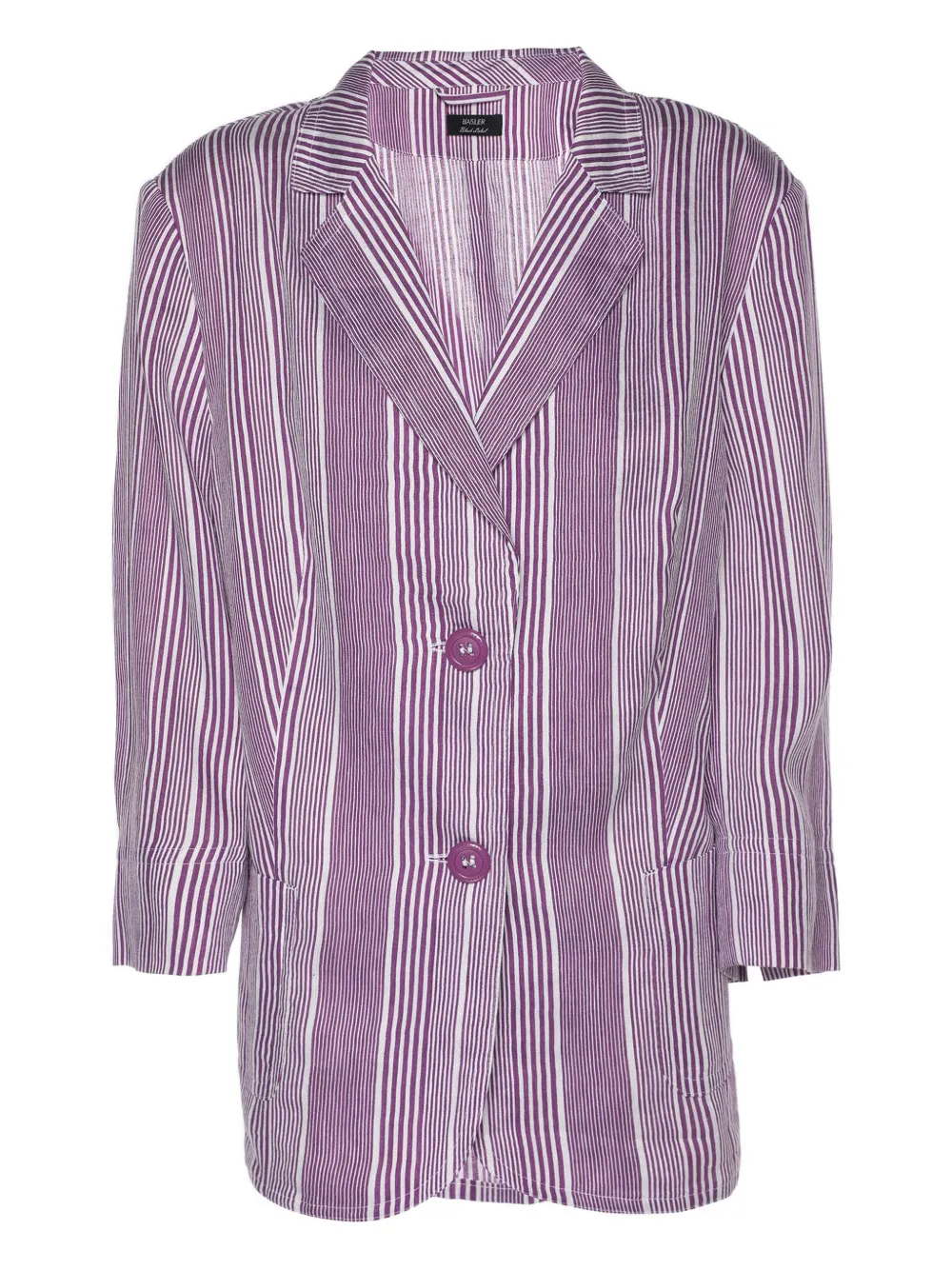 BASLER Gestreifter Blazer mit V-Ausschnitt - Violett