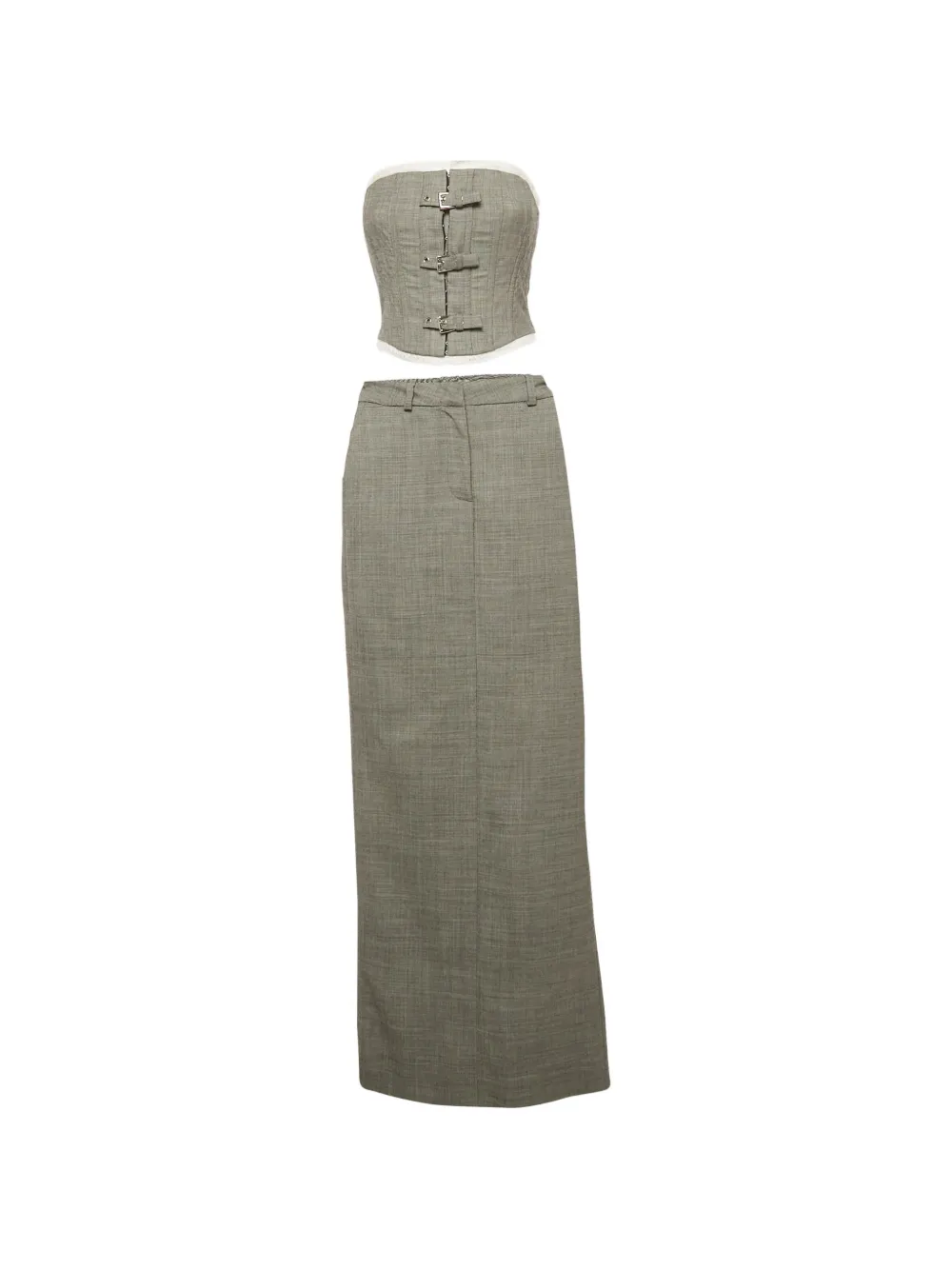 Alessandra Rich corset skirt set - Grigio
