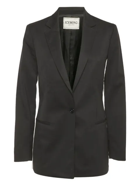 Iceberg Vintage contrast-logo cotton blazer