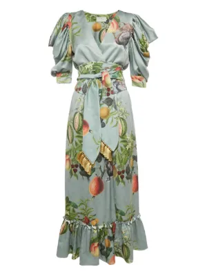 GANNI フローラル シルクドレス | ブラック | FARFETCH JP
