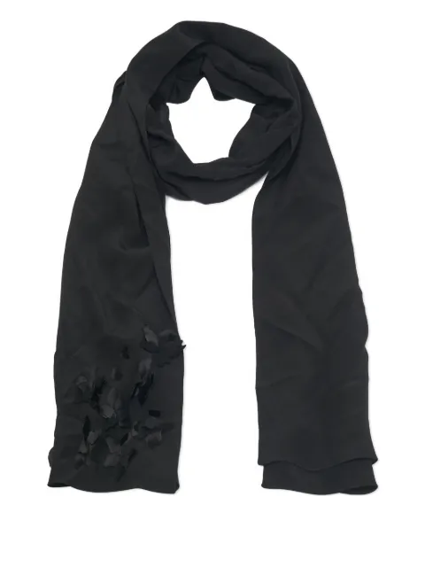 Jimmy Choo Pre-Owned floral-appliqué silk scarf