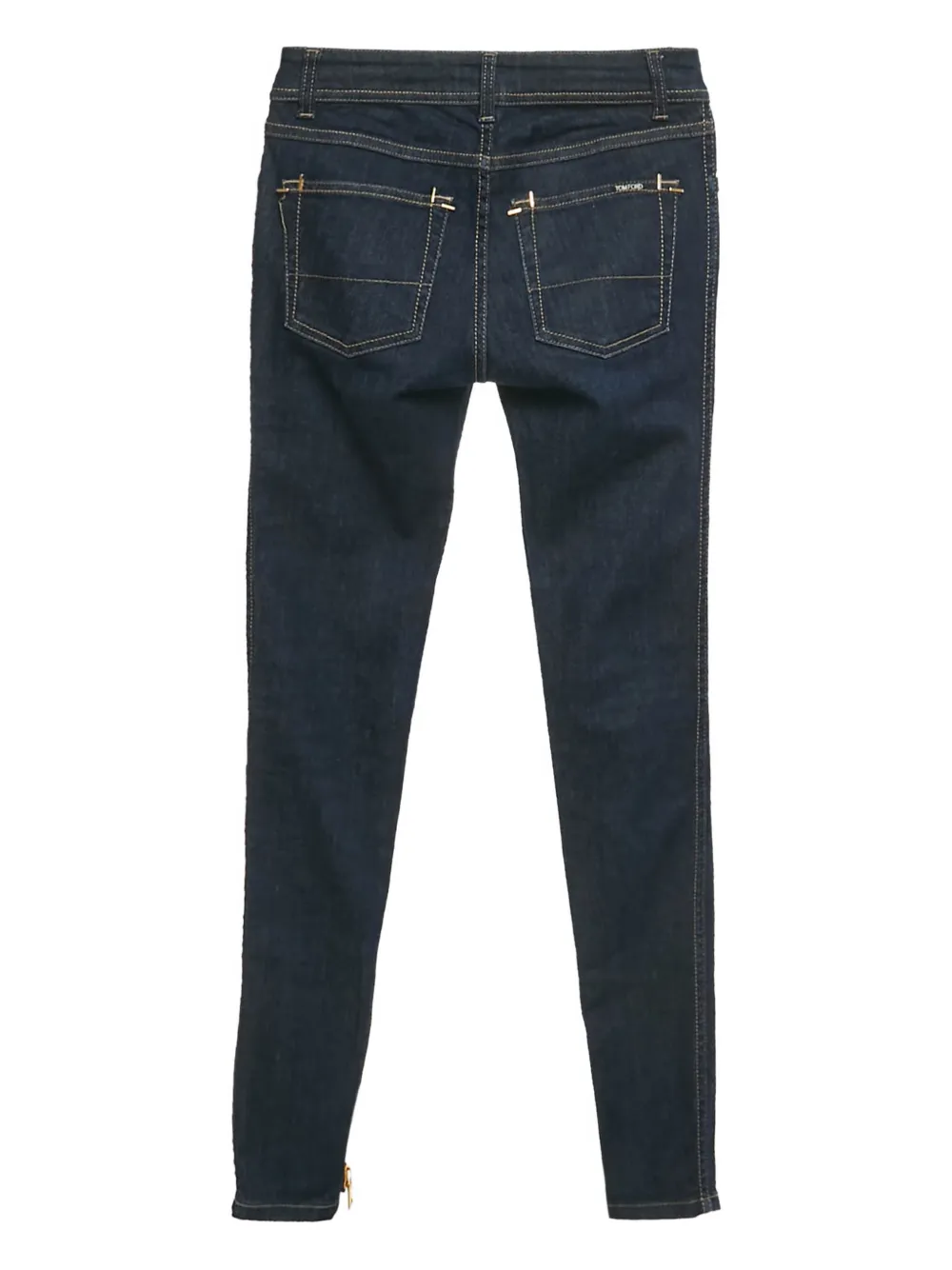 Tom Ford Pre-Owned zipper skinny jeans - Blauw