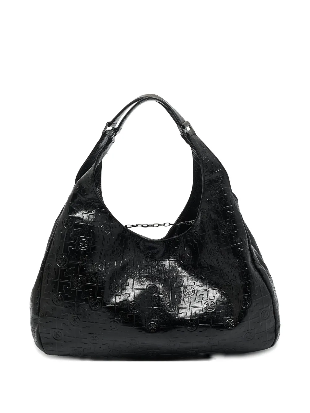 Tory Burch Dafina embossed leather shoulder bag - Nero