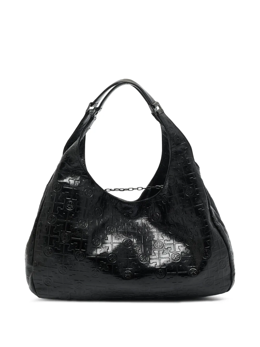 Tory Burch Dafina embossed leather shoulder bag - Nero